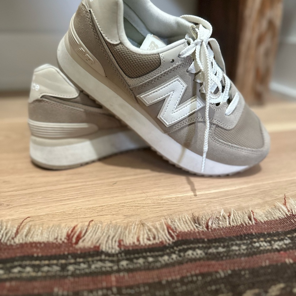 New Balance Women's 574 Stacked Platform sneaker in driftwood